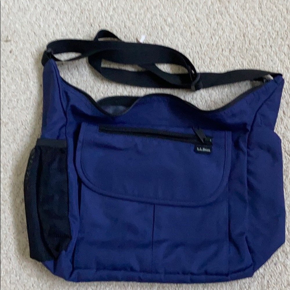 LL Bean Navy Blue Multipocket Purse